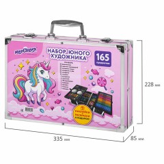 Набор ЮНОГО ХУДОЖНИКА "ЕДИНОРОГ" для рисования и творчества в кейсе ЮНЛАНДИЯ, 165 предметов, 665670 Набор ЮНОГО ХУДОЖНИКА "ЕДИНОРОГ" для рисования и творчества в кейсе ЮНЛАНДИЯ, 165 предметов, 665670 - фото 7