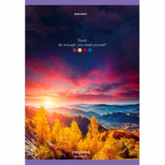 Тетрадь А4, 96 л., BRAUBERG, скоба, клетка, обложка картон, "Journey", 404064 - фото 2
