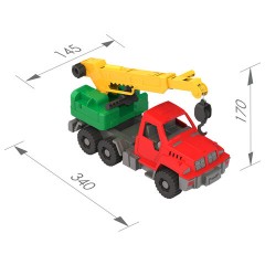 Машина игрушечная КРАН "Строитель", пластиковая, 34x14,5x17 см, НОРДПЛАСТ, 148 Машина игрушечная КРАН "Строитель", пластиковая, 34x14,5x17 см, НОРДПЛАСТ, 148 - фото 2