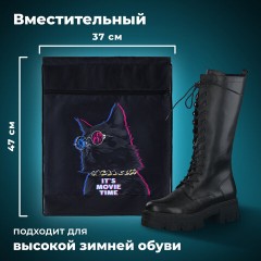 Мешок для обуви BRAUBERG, с петлёй, карман на молнии, 47х37 см, "Movie time", 270910 Мешок для обуви BRAUBERG, с петлёй, карман на молнии, 47х37 см, "Movie time", 270910 - фото 10