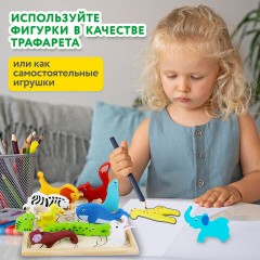 Пазл деревянный развивающий для детей "Дикие животные", 17х17 см, BRAUBERG KIDS, 665250 Пазл деревянный развивающий для детей "Дикие животные", 17х17 см, BRAUBERG KIDS, 665250 - фото 12