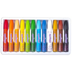 Восковые мелки утолщенные на масляной основе ЮНЛАНДИЯ "ДОМИКИ", 12 цветов, 273090 - фото 5