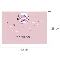 Папка для тетрадей ПИФАГОР А4, 1 отделение, ПВХ, на молнии, ассорти, "Pawesome", 32x23 см, 273829 - фото 7
