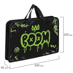 Папка на молнии с ручками ЮНЛАНДИЯ А4, 1 отделение, пластик, ширина 45 мм, "Boom", 272151 Папка на молнии с ручками ЮНЛАНДИЯ А4, 1 отделение, пластик, ширина 45 мм, "Boom", 272151 - фото 6