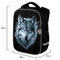 Ранец BRAUBERG LIGHT, 1 отделение, с брелком, Gray wolf, 36х26х13 см, 273111 Ранец BRAUBERG LIGHT, 1 отделение, с брелком, Gray wolf, 36х26х13 см, 273111 - фото 12