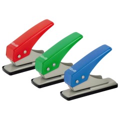 Дырокол на 1 отверстие KW-trio, до 12 листов, ассорти (красный, синий, зеленый), 921, -921