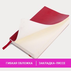 Ежедневник недатированный МАЛЫЙ 100х150 мм А6 BRAUBERG "Metropolis Ultra", под кожу, 160 л., красный, 113299 - фото 14