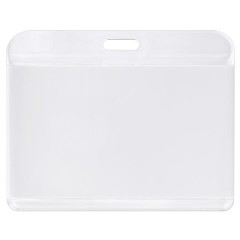 Бейдж горизонтальный для пропуска и ID-карт, 54х85 мм, белый, BRAUBERG ULTRA, 238917 - фото 3