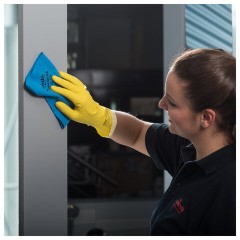 Салфетки VILEDA PROFESSIONAL "МикронКвик" КОМПЛЕКТ 5 шт., микроволокно, синий, 38х40 см, 170635 - фото 10