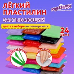 Пластилин супер легкий воздушный застывающий 24 цвета, 240 г, 3 стека, ЮНЛАНДИЯ, 105906 Пластилин супер легкий воздушный застывающий 24 цвета, 240 г, 3 стека, ЮНЛАНДИЯ, 105906 - фото 10