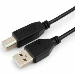 Кабель USB 2.0 AM-BM, 1,8 м, ГАРНИЗОН, медь, черный, пакет, GCC-USB2-AMBM-1.8M, 14371 - фото 2