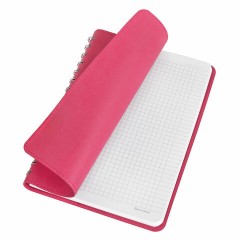 Бизнес-тетрадь на гребне А5 148x218 мм, BRAUBERG "Office PRO", под кожу, клетка, 80 л., розовая, 111042 - фото 4