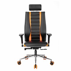 Кресло компьютерное МЕТТА "ErgoLife" 10 B2-160D, 2D-подголовник, экокожа/сетка, черное/оранжевое Кресло компьютерное МЕТТА "ErgoLife" 10 B2-160D, 2D-подголовник, экокожа/сетка, черное/оранжевое - фото 4