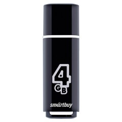 Флеш-диск 4 GB, SMARTBUY Glossy, USB 2.0, черный, SB4GBGS-K - фото 3