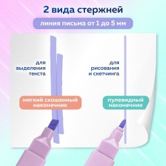 Набор текстовыделителей двусторонних 6 ПАСТЕЛЬНЫХ ЦВЕТОВ, BRAUBERG "Macaroon", линия 1-5 мм, 152513 Набор текстовыделителей двусторонних 6 ПАСТЕЛЬНЫХ ЦВЕТОВ, BRAUBERG "Macaroon", линия 1-5 мм, 152513 - фото 12