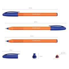 Ручка шариковая масляная ERICH KRAUSE "U-108 Orange" СИНЯЯ, корпус оранжевый, узел 1,0 мм, линия письма 0,3 мм, 47582 Ручка шариковая масляная ERICH KRAUSE "U-108 Orange" СИНЯЯ, корпус оранжевый, узел 1,0 мм, линия письма 0,3 мм, 47582 - фото 2