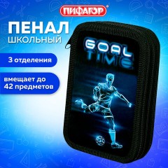 Пенал ПИФАГОР, 3 отделения, ламинированный картон, 19х11 см, "Goal", 271547 Пенал ПИФАГОР, 3 отделения, ламинированный картон, 19х11 см, "Goal", 271547 - фото 8