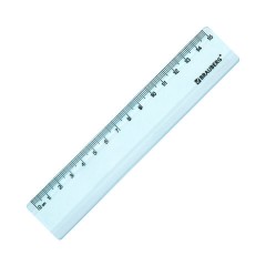 Линейка пластиковая 15 см BRAUBERG "PASTEL", тонированная, ассорти, 117012 - фото 3