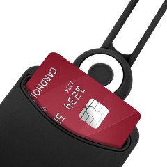 Бейдж вертикальный для пропуска и ID-карт, СИЛИКОНОВЫЙ, 85х54 мм, шнурок 42 см, черный, BRAUBERG, 238904 - фото 6