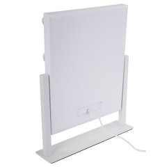 Зеркало для макияжа гримерное с подсветкой, 9 LED-ламп, 3 режима свечения, размер 25х30 см, работа от сети 220 V, цвет белый, BRABIX, 609335 - фото 6