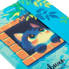 Дневник 1-11 класс 48 л., твердый, BRAUBERG, матовая ламинация, магнитный клапан, закладка-ляссе, с подсказом, "Котик", 107244 - фото 5