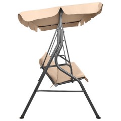 Качели садовые NOSTRESS (НОСТРЕСС) COMFORT SC-003, 3 места, Ш170хГ110хВ153 см, мягкое сиденье, бежевый, 680052 - фото 4