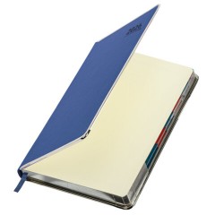 Ежедневник датированный 2026 А5 148х218 мм, GALANT "Infinity Silver", под кожу, синий, 117496 - фото 3