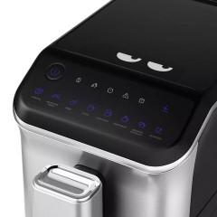 Кофемашина KITFORT КТ-7166, 1350 Вт, объем 1,5 л, для зерен 200 г, автокапучинатор, серебристая - фото 2