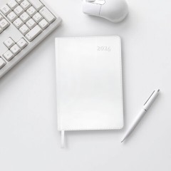 Ежедневник датированный 2026 А5 148х218 мм, GALANT "White", под кожу, белый, 117494 - фото 5