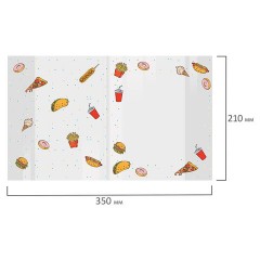 Обложки "FOOD" для тетрадей и дневников, КОМПЛЕКТ 10 шт., ПЛОТНЫЕ, 210х350 мм, 110 мкм, FUNSTER (ФАНСТЕР), 274083 - фото 6