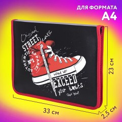 Папка для труда на молнии ЮНЛАНДИЯ А4, 1 отделение, откидная планка, органайзер, "Original", 270985 - фото 12