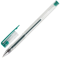 Ручка гелевая STAFF "Basic" GP-789, ЗЕЛЕНАЯ, корпус прозрачный, хромированные детали, узел 0,5 мм, линия письма 0,35 мм, 142791 Ручка гелевая STAFF "Basic" GP-789, ЗЕЛЕНАЯ, корпус прозрачный, хромированные детали, узел 0,5 мм, линия письма 0,35 мм, 142791 - фото 2