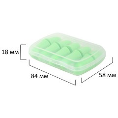 Беруши одноразовые пенополиуретановые без шнурка, КОМПЛЕКТ 5 пар в контейнере, SNR 43 дБ, RABBITEX (РАББИТЕКС), 671319 - фото 12