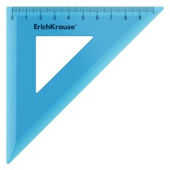 Набор чертежный малый ERICH KRAUSE "Standard" (линейка 15 см, треугольник, транспортир), голубой, 52991 - фото 3