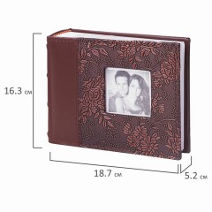 Фотоальбом BRAUBERG на 100 фотографий 10х15 см, обложка под кожу, бумажные страницы, бокс, коричневый, 390693 Фотоальбом BRAUBERG на 100 фотографий 10х15 см, обложка под кожу, бумажные страницы, бокс, коричневый, 390693 - фото 12
