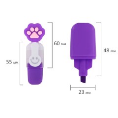 Набор текстовыделителей с топперами 6 ЦВЕТОВ НЕОН, "ЛАПКИ", линия 1-4 мм, FUNSTER (ФАНСТЕР), 152645 - фото 7