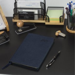 Ежедневник датированный 2026 А5 138x213 мм, BRAUBERG "Stylish", под кожу, гибкий, темно-синий, 117096 - фото 5