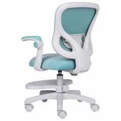 Кресло детское с подставкой для ног BRABIX "Sky MG-206", велюр, голубое, 533155 - фото 9