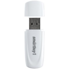 Флеш-диск 8 GB SMARTBUY Scout USB 2.0, белый, SB008GB2SCW - фото 3