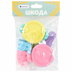 Набор игрушечной посуды "Маленькая хозяйка" 12 предметов, пластик, цвета ассорти, НОРДПЛАСТ, ШКД05 Набор игрушечной посуды "Маленькая хозяйка" 12 предметов, пластик, цвета ассорти, НОРДПЛАСТ, ШКД05 - фото 3