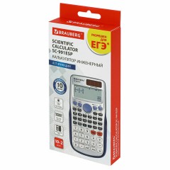 Калькулятор инженерный BRAUBERG SC-991ESP (165х84 мм), 417 функций, 10+2 разрядов, двойное питание, 271725 - фото 3