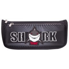 Пенал мягкий ЮНЛАНДИЯ, 2 отделения, полиэстер, "Shark", черный, 21х6х9 см, 270271 - фото 2