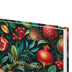 Ежедневник датированный 2026 145х215 мм, А5, STAFF, ламинированная обложка, "Гранаты", 117312 - фото 4