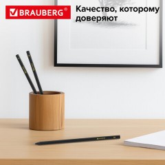 Карандаши чернографитные BRAUBERG НАБОР 12 шт., "Black Jack", 2Н-4В, без резинки, черные, дерево, заточенные, 180620 Карандаши чернографитные BRAUBERG НАБОР 12 шт., "Black Jack", 2Н-4В, без резинки, черные, дерево, заточенные, 180620 - фото 14