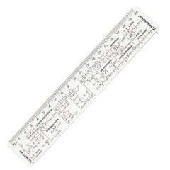 Линейка пластиковая 20 см BRAUBERG, справочная, геометрия, 210897