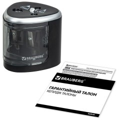 Точилка электрическая BRAUBERG DUAL (для 2 диаметров карандашей!), 4 батарейки АА, черная, 270581 Точилка электрическая BRAUBERG DUAL (для 2 диаметров карандашей!), 4 батарейки АА, черная, 270581 - фото 8