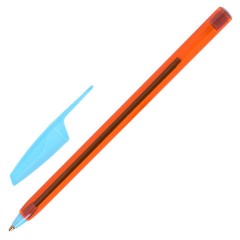 Ручки шариковые BRAUBERG X-30 ORANGE, КОМПЛЕКТ 12 шт., СИНИЕ, пишущий узел 1 мм, линия письма 0,5 мм, 144334 - фото 2