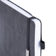 Ежедневник недатированный А5 138х213 мм BRAUBERG "BeStyle", под кожу, резинка, держатель, 160 л., графитовый, 116215 - фото 4