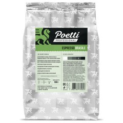 Кофе в зернах POETTI "Espresso Brasile", 1 кг, 18326