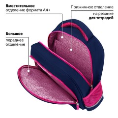 Рюкзак BRAUBERG SNAP, 2 отделения, 3 кармана, "Elegant bow", 39х28х16 см, 273129 - фото 17